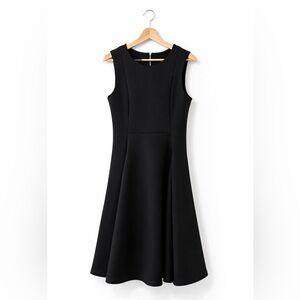 Calvin Klein Classic Little Black Dress Fit & Flare Sleeveless Midi Size 12
